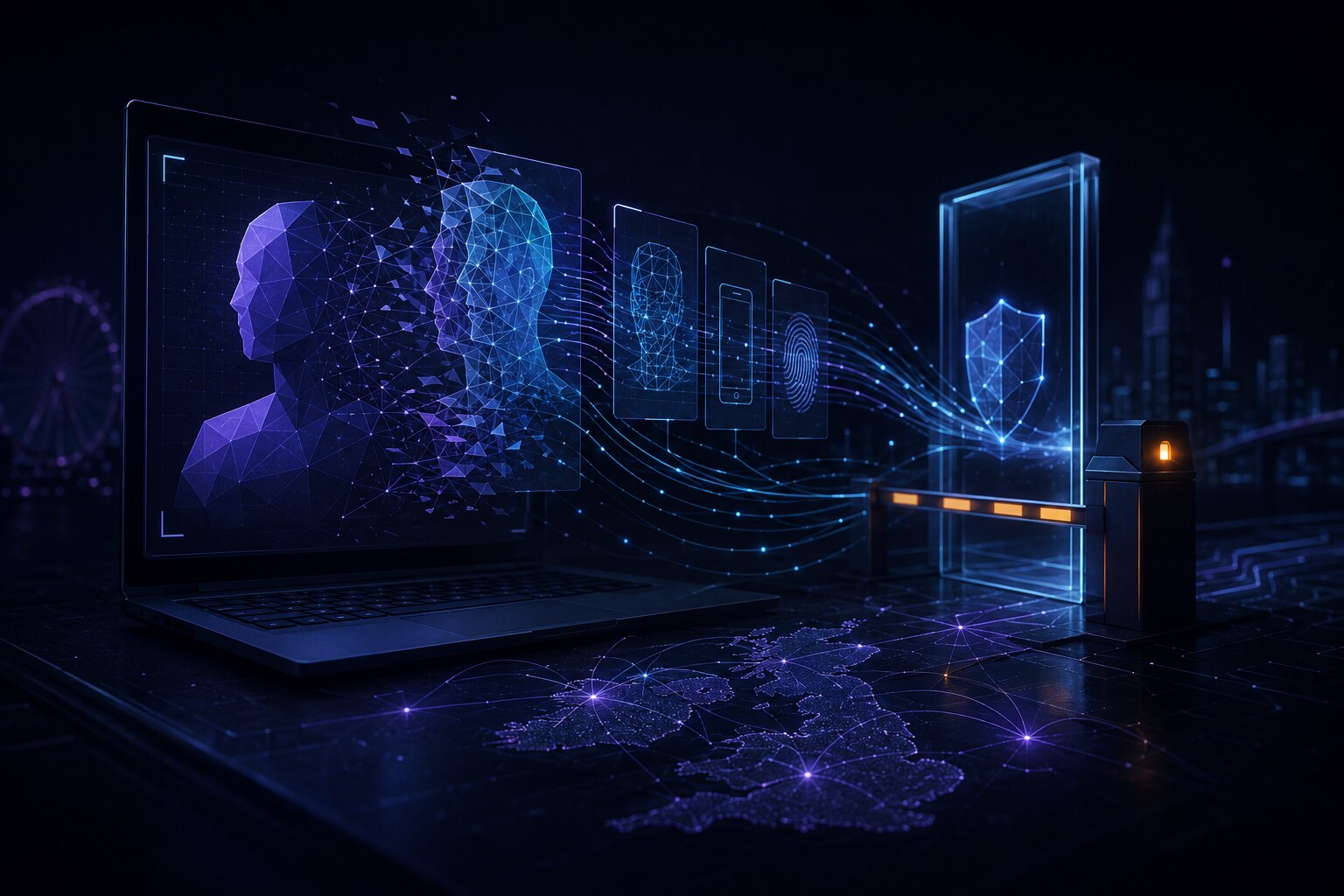 Cybersecurity editorial illustration