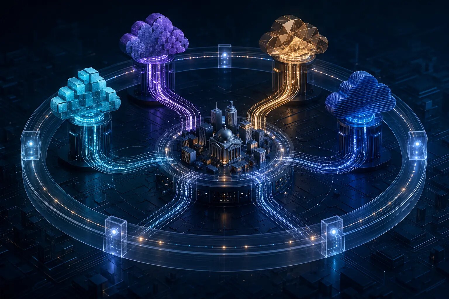 Cybersecurity editorial illustration